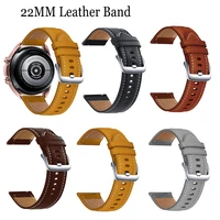 leather band 22mm straps for samsung watch 3 45mm galaxy 46mm gear s3 watchband for huawei watch gt 2e magic gt2 46mm bracelet