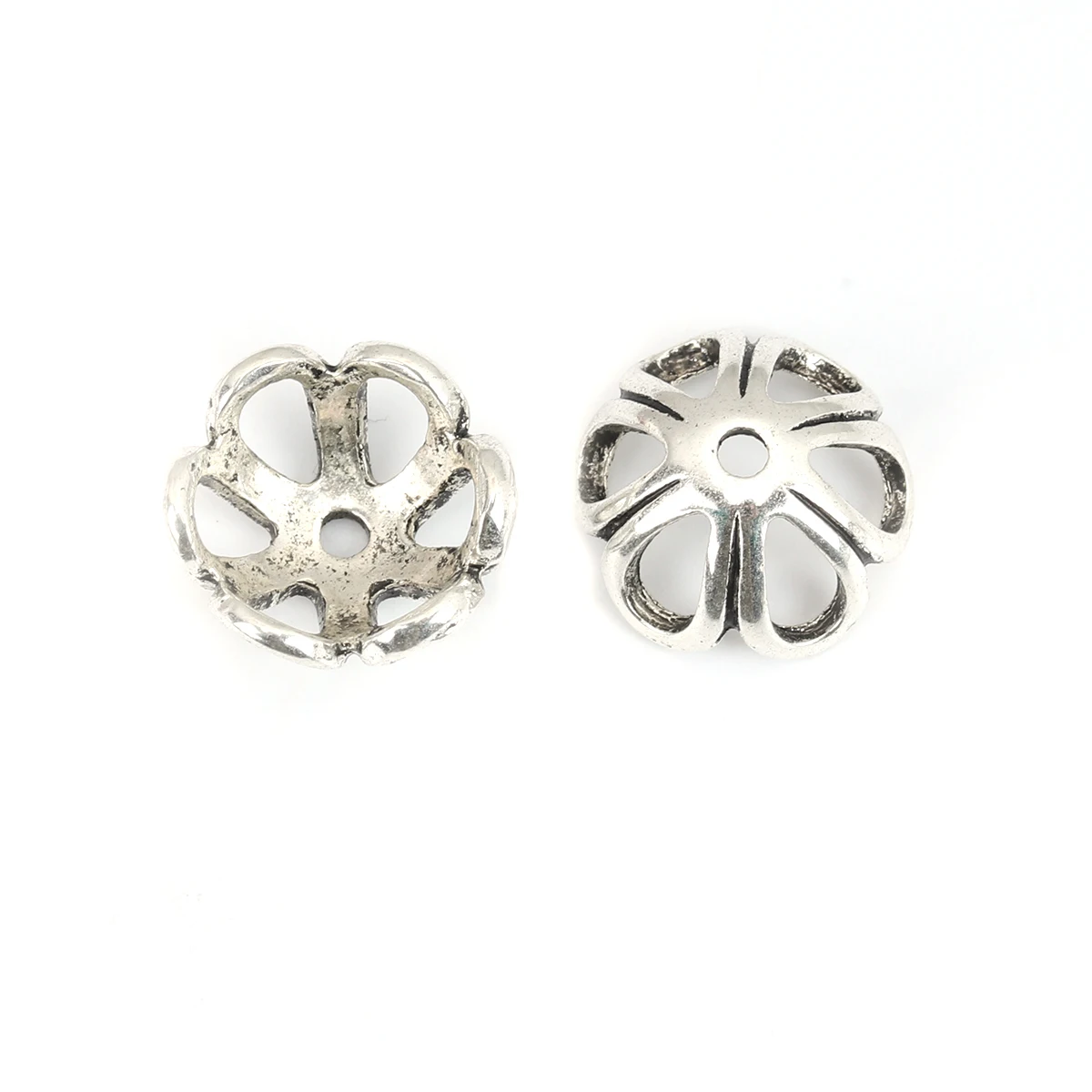

16mm Hollow Flower Beads Caps Zinc Based Alloy Antique Silver Color For DIY Necklace Jewelry Gifts Handmade Making, 20 PCs