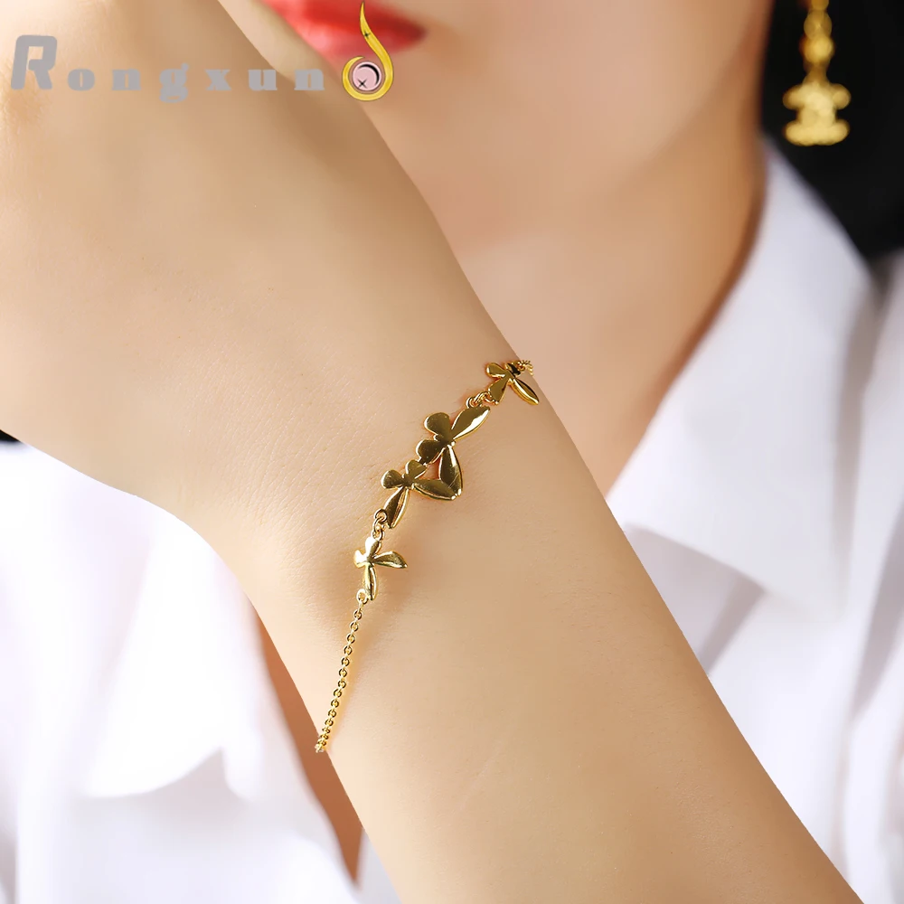 

Rongxun Women's Adjust Able Retro Recruit Butterfly Bracelet Luxury Korean Style Jewelry For Party And Prom 2021 Fashion Design