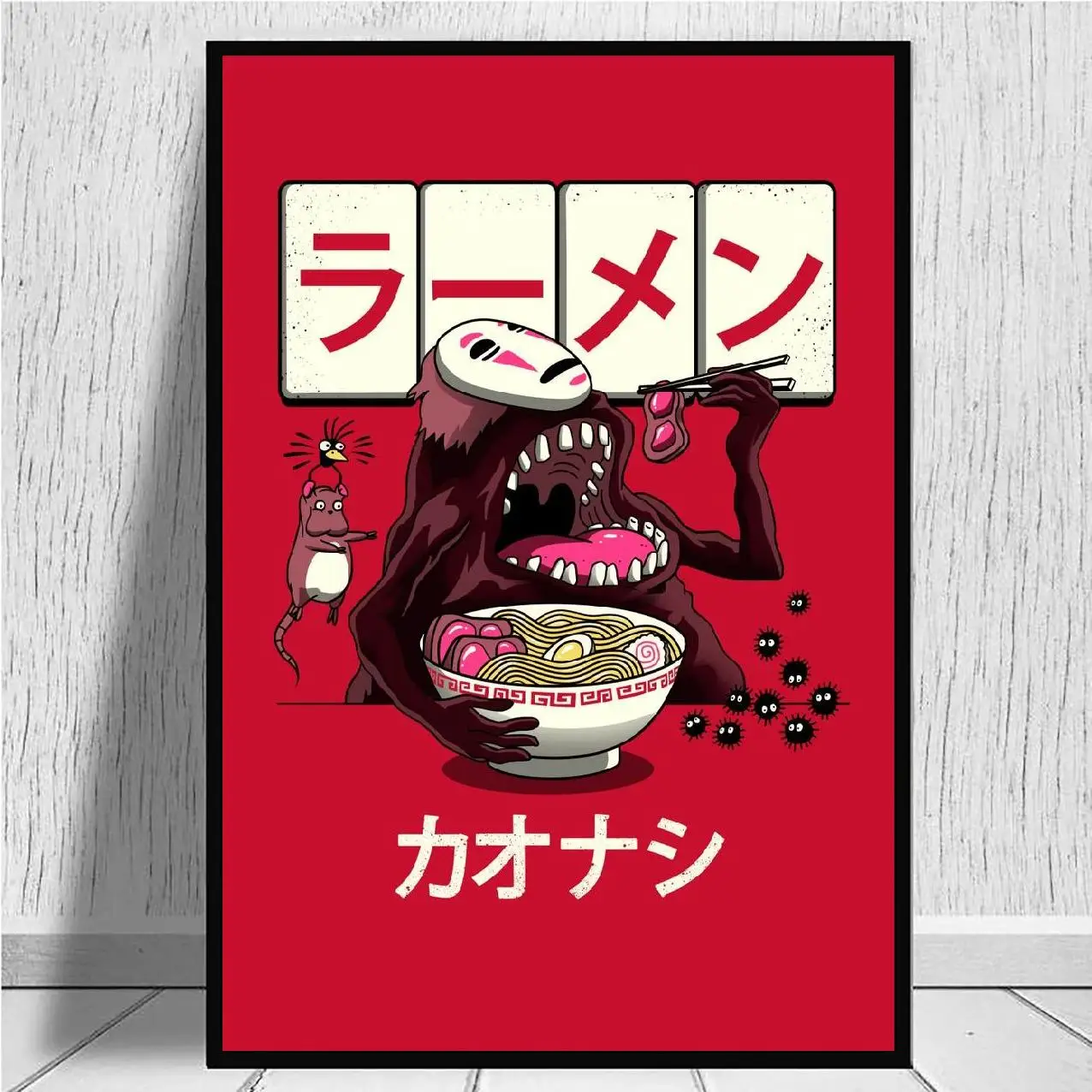 

Картина на холсте из аниме «рамен каонаси», художественный постер на стену, современное минималистичное украшение для спальни, гостиной