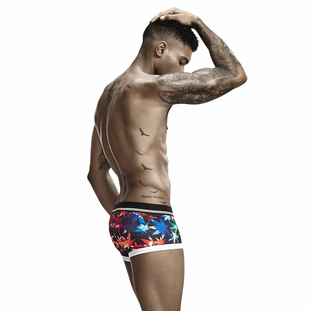 Men Underwear Comfortable and breathable boxer Fashion Boxers color print fashion Shorts Home Loose  Men boxer