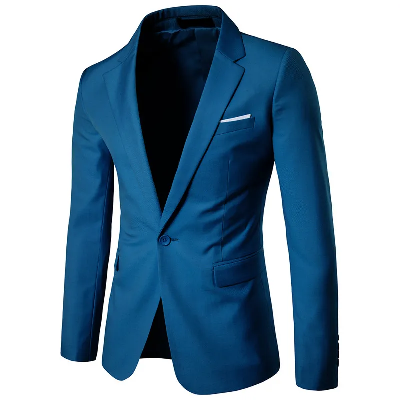 

Blazers masculinos 2021 terno de negcios alta qualidade/masculino cor slida noivo casamento vestido simples 9 cor jaqueta