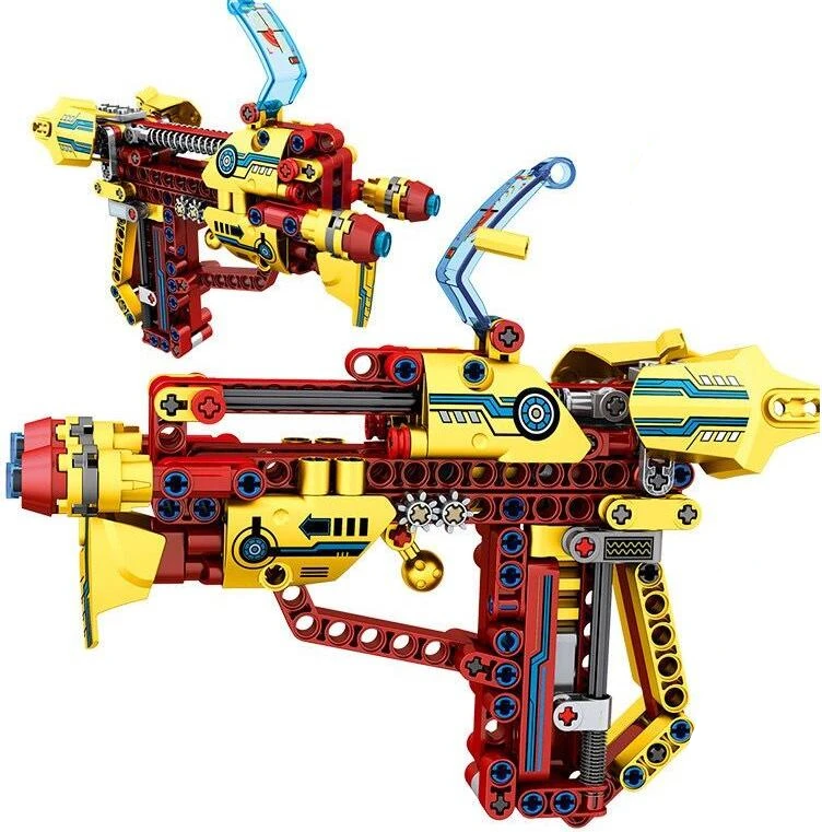 

DIY Pistol Building Blocks arms Toy Gun Assembly Toy Model airsoft air guns Fun Outdoor Toy Can Shoot Bullets