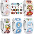 Милые наклейки, рождественские подарки, наклейки, декоративные уплотнительные наклейки, Счастливого Рождества, наклейки, конверты, наклейки