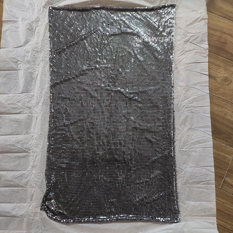 Черный цвет металла металлические сетчатая ткань с блестками для штор пикантные