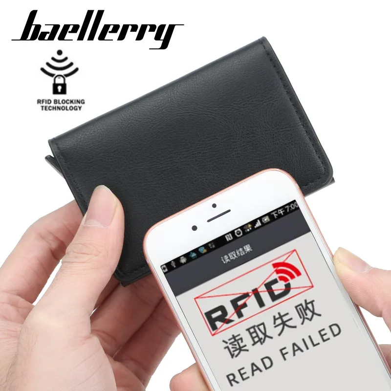 Baellerry, новинка, металлический, анти-Rfid кошелек, кредитный id держатель для карт, для мужчин и женщин, визитница, наличные, для карт, Карманный чехол, для кредитных карт