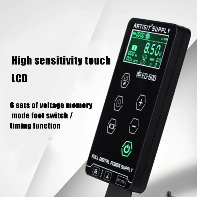 

Smart Digital Tattoo Power Supply TouchScreen LCD Display Transformer FRE-Drop