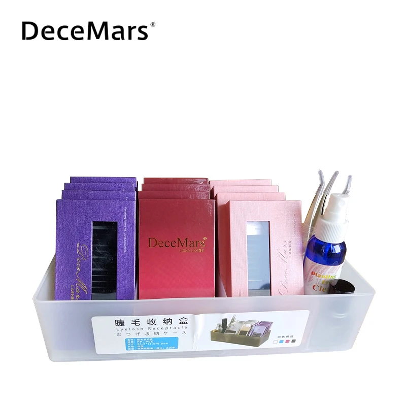 Пластиковый бокс для хранения ресниц DeceMars гнездо наращивания чехол Жесткий