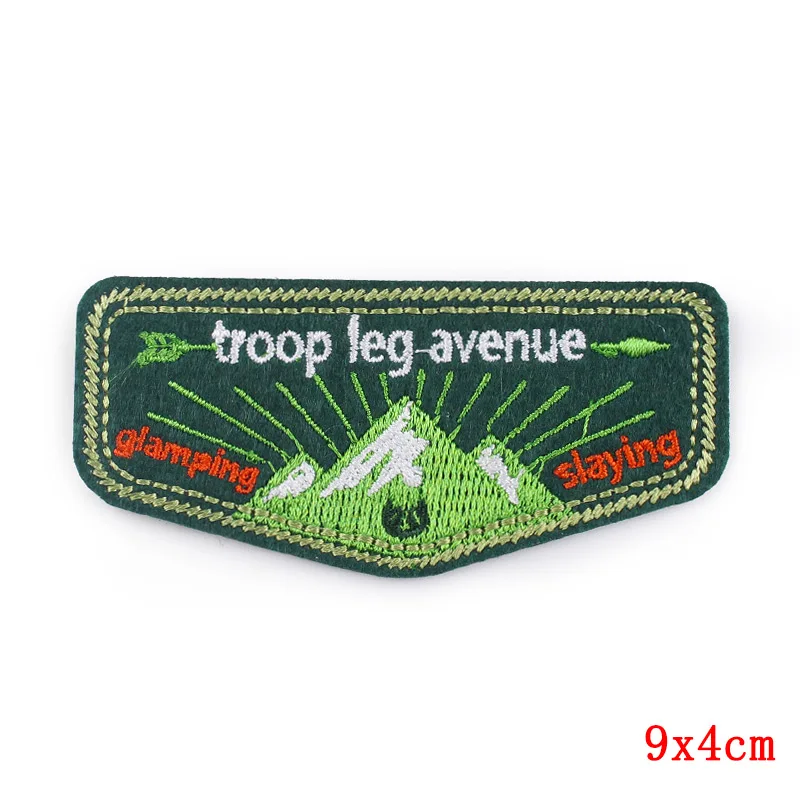 Вышитый нашивка для путешествий приключений, наклейка на одежду "Горы, космос, природа" с полоской-железкой.