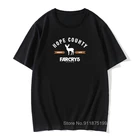 Футболка мужская с надписью Far Cry 5, винтажная рубашка с короткими рукавами, с принтом Game John Seed Hope County, хлопковая майка с перекрестной надписью