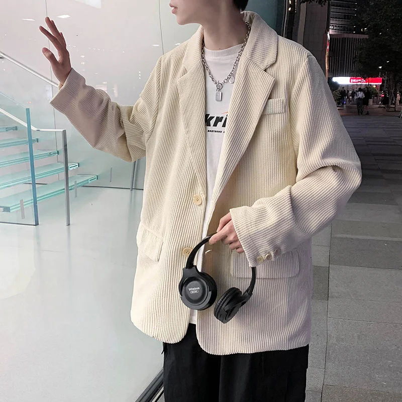 

PR New Corduroy Jacket Shirts Men Clothing Blouses Shirts For Male Vintage Streetwear Casual Coats Korean Long Sleeve Jackets