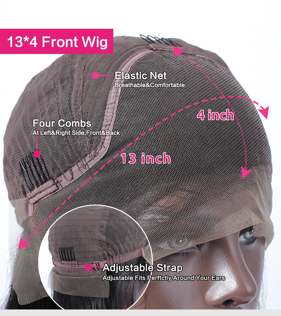 

8-32 Inch Remy Brazilian Human Hair Wigs 13x4 Lace Frontal Wig Pre Plucked Straight Human Hair Lace Front Wigs For Black Women
