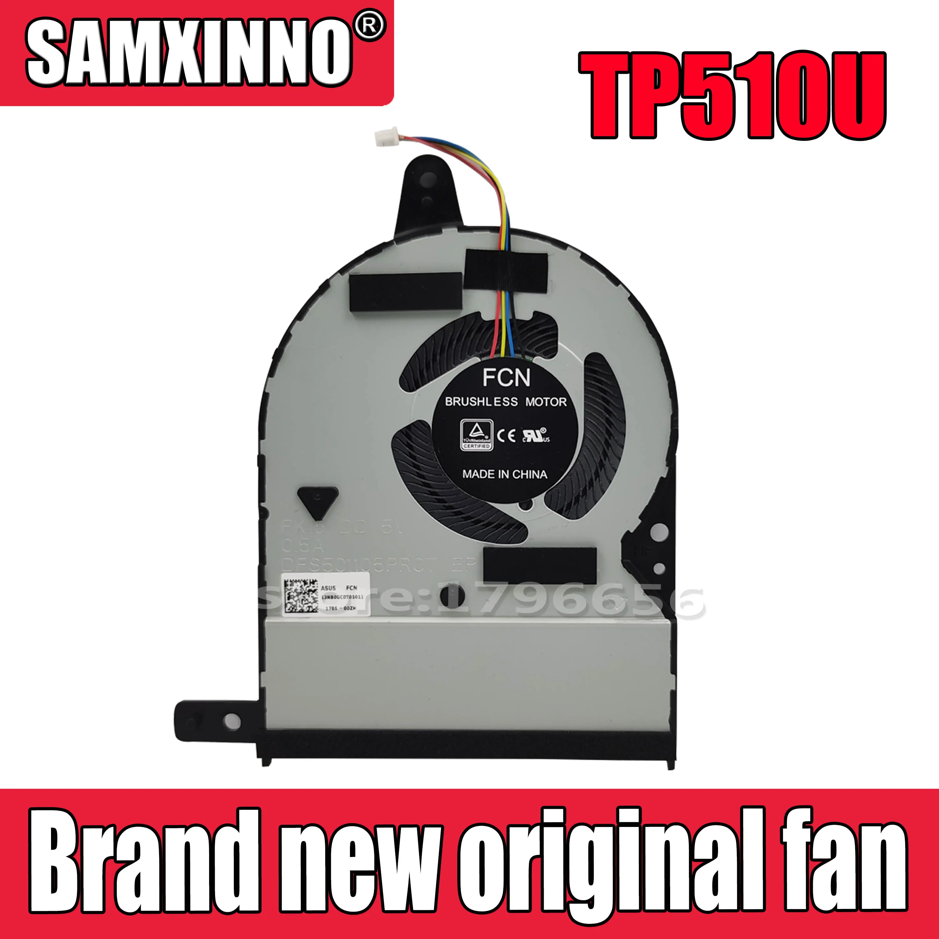 

Новый оригинальный вентилятор охлаждения процессора для For Asus TP510 TP510U TP510UA TP510UQ FCN DFS501105PR0T FK15