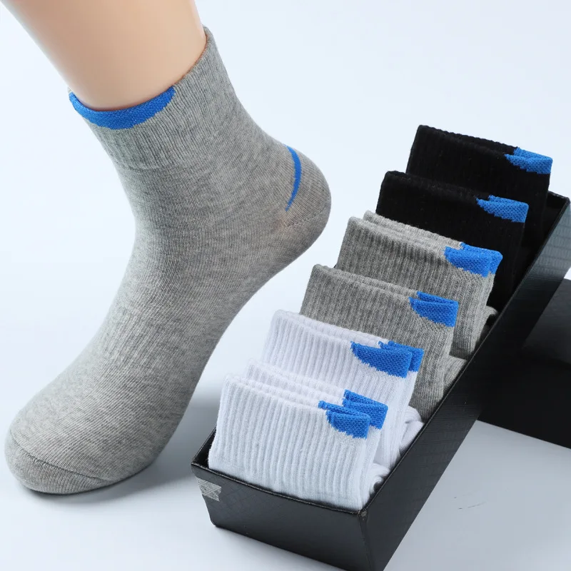 

2021 Men's Autumn Warm Cotton Stockings Sports Basketball Tide Socks Cycling Socks Climbing Camping Socks Mens Running Socks