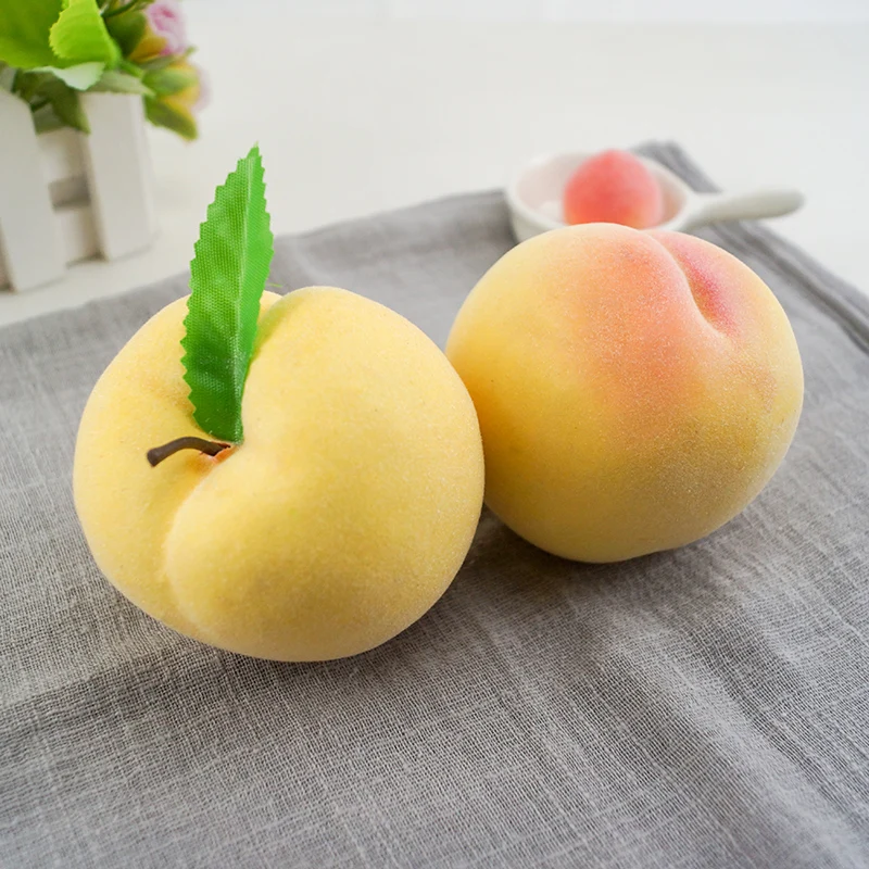 1 шт. Искусственные Фрукты Модель имитация персика пена желтый персик украшение