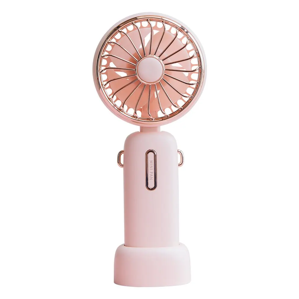 

WT-F40 Desktop Mini Outdoor Portable Handheld Neck Fan With Spiral Four Leaves Three Gears Wind Silent Operation