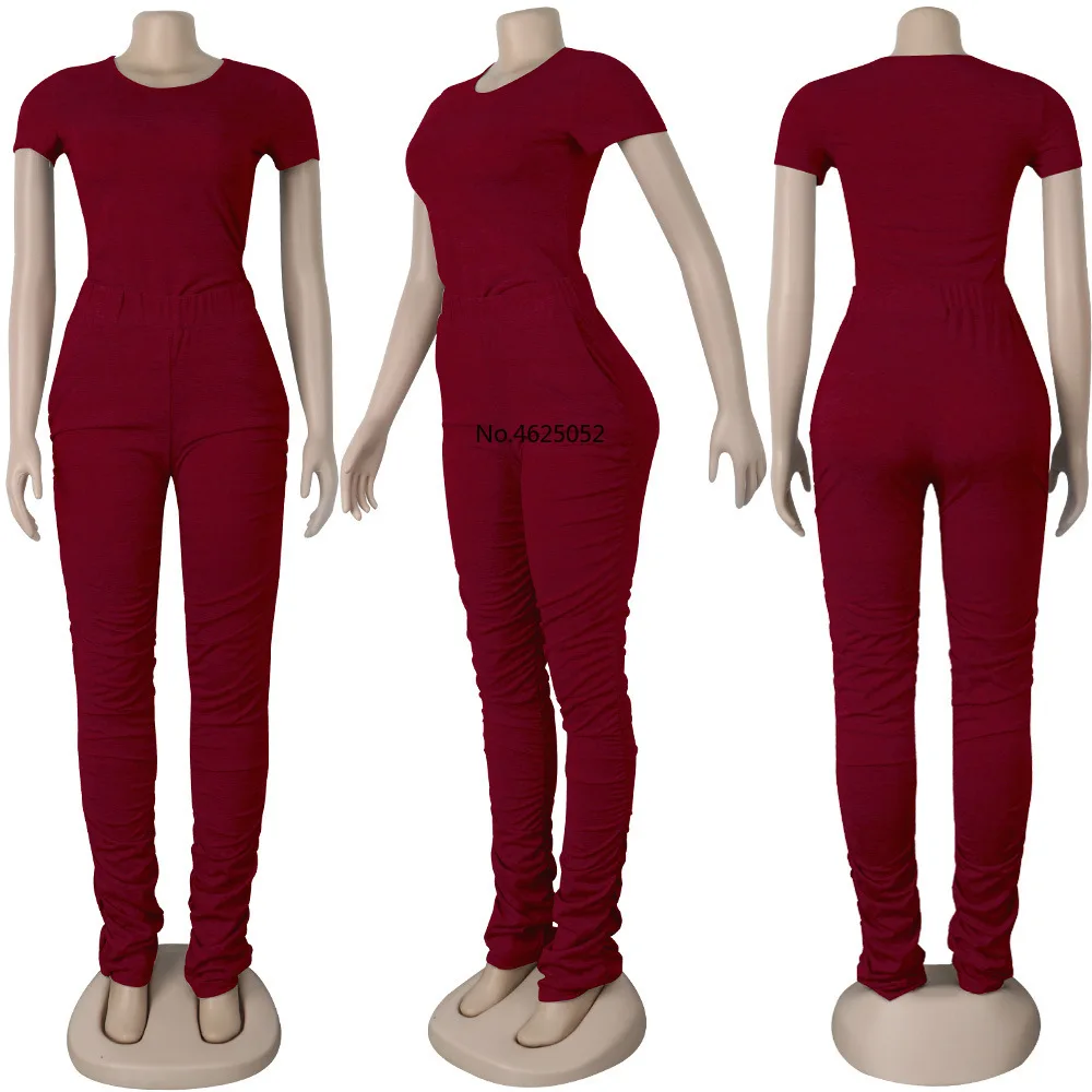 Большие размеры Женская одежда Спортивные штаны Комплект из двух предметов