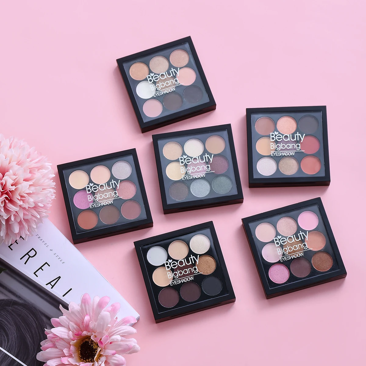 BeautyBigBang 9g тени для век Палитра матовые мерцающие макияж светящиеся несколько
