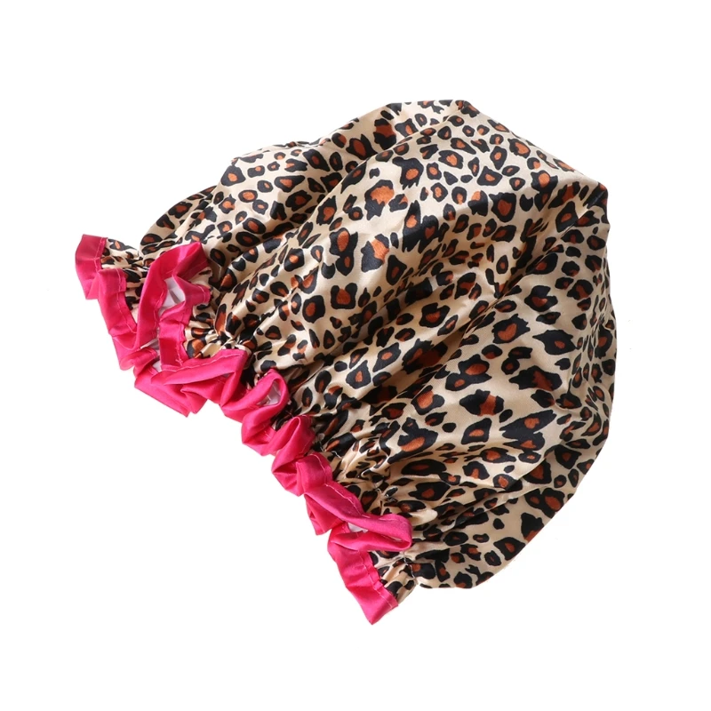 

Women Girls Shower Cap Bathroom Waterproof Shower Caps Adult Kitchen Smoke-proof Dust-proof Hat