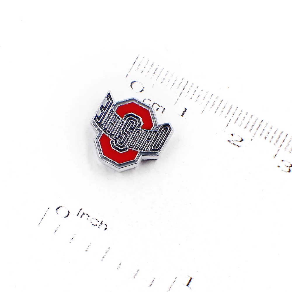 as gift Wholesale 5pcs zinc alloy ohio state Internai Dia:8mm Slide Charms can through 8mm Belt Pet Collar SL457 | Украшения и