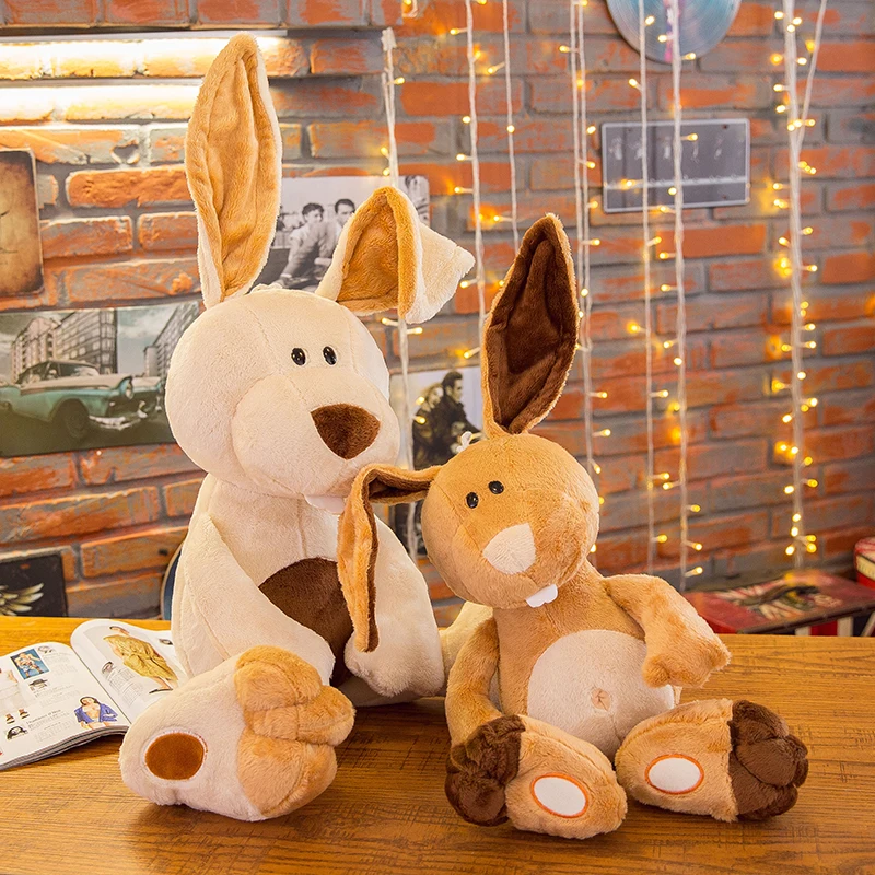 Настоящий Кролик плюшевая игрушка мягкие куклы животных милый кролик с большой