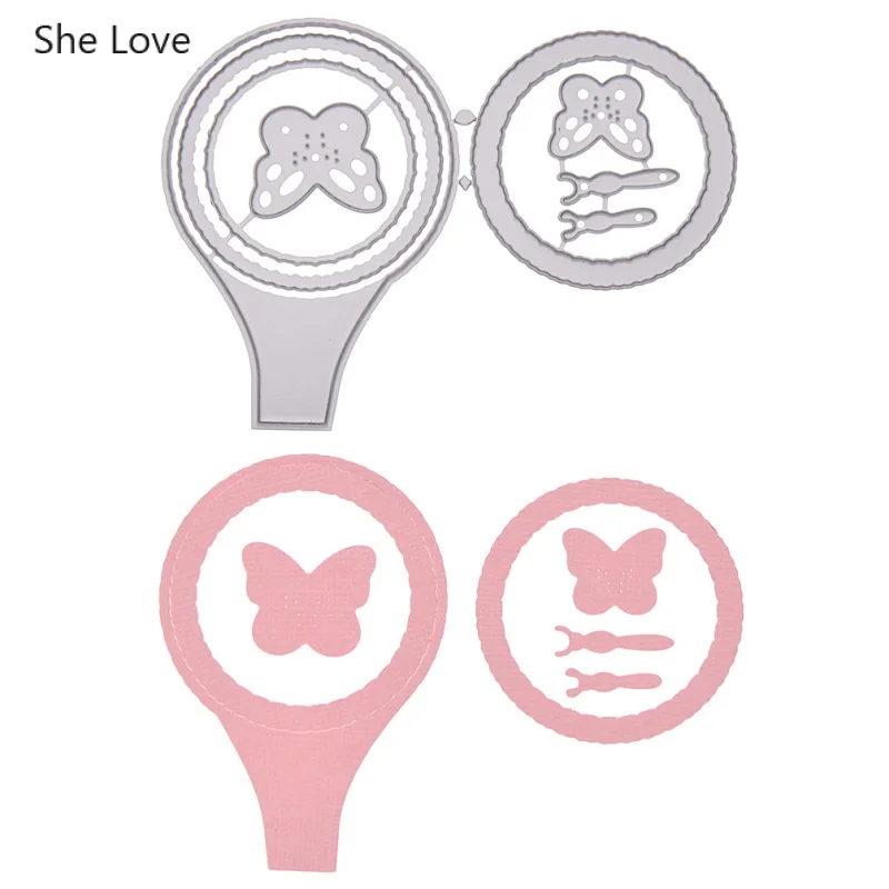 Она любит в виде звезды луны сердца шаблон металла Вырубные штампы для Diy