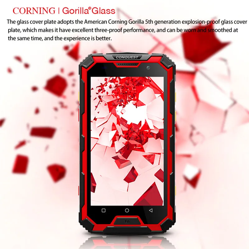CONQUEST S8 прочный смартфон 4 Гб 64 Гб рация IP68 Телефон ГЛОНАСС 6000 мАч батарея NFC 4G LTE IP68 противоударный прочный телефон