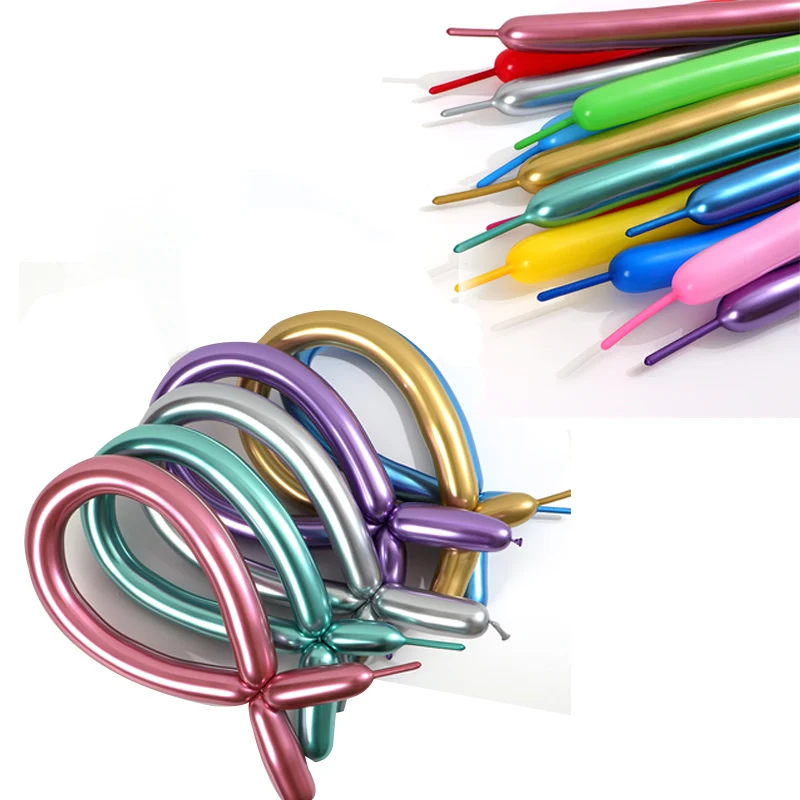 10 шт. 260 волшебная лента воздушный шар длинная жемчужина металлическая толстая