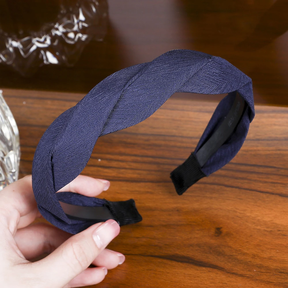 Leveo Twist Hairband для женщин Глянцевая s-образная головная повязка для волос ободок для девочек Новые плетеные головные повязки обруч для волос аксессуары