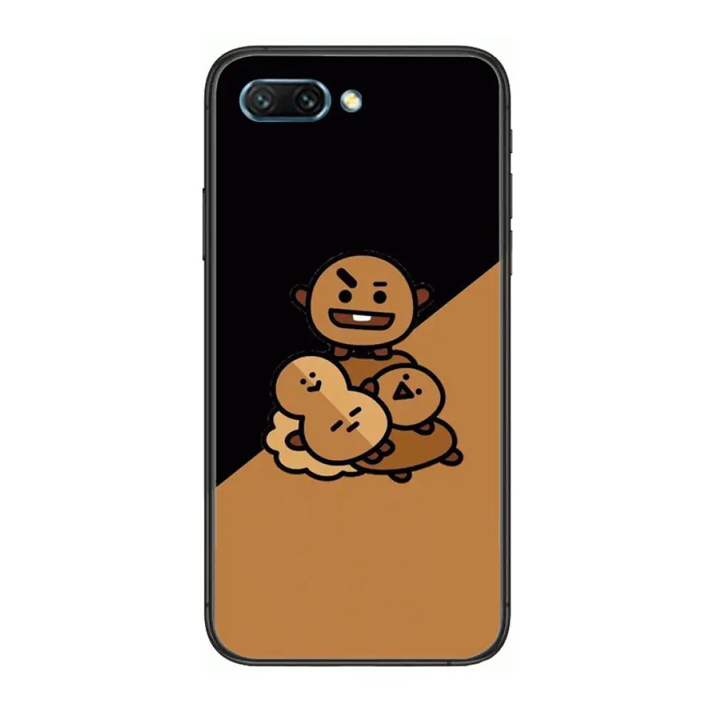 

Case study BT21 game clear Phone Case For Huawei Honor 10 9 8 7 N Pro Lite A C RU Black Etui Coque Hoesjes comic fashion