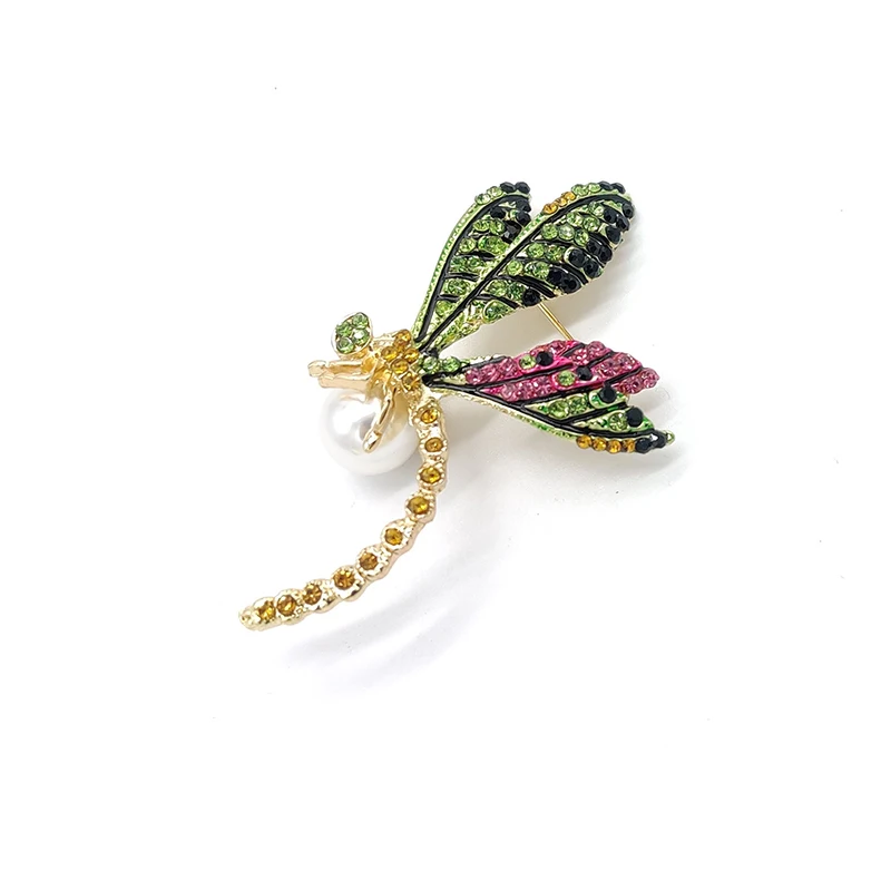 

PD BROOCH 2022 New Pearl Animal Dragonfly Brooch Jewelry Brooches for Women Scarf Buckle Clothing Accessories