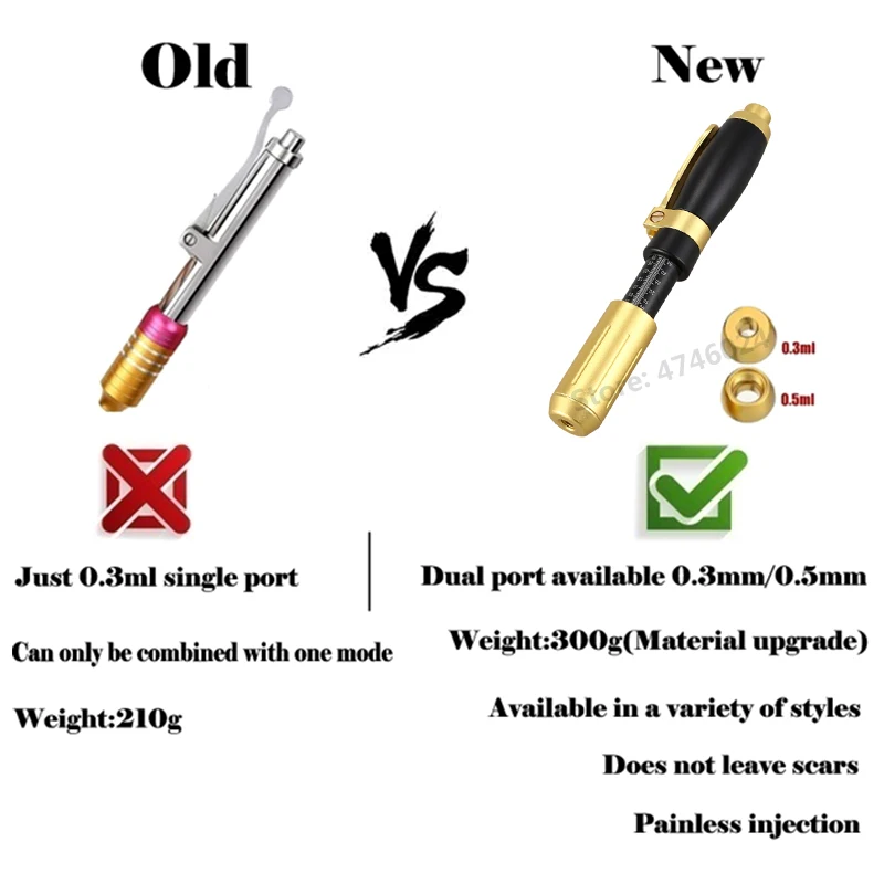 2 в 1 ручка с гиалуроновой кислотой высокого давления высокоплотная