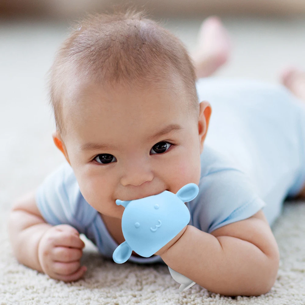 

Baby Silicone Teether BPA Free Newborn Chew Teething Toys With Shaker Suction Cup Nursing Appease Nipple Care Bebe Feeding Tools