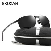 retro sport goggles mens polarized sunglasses car driving glasses men square metal sunglass uv400 oculos de sol