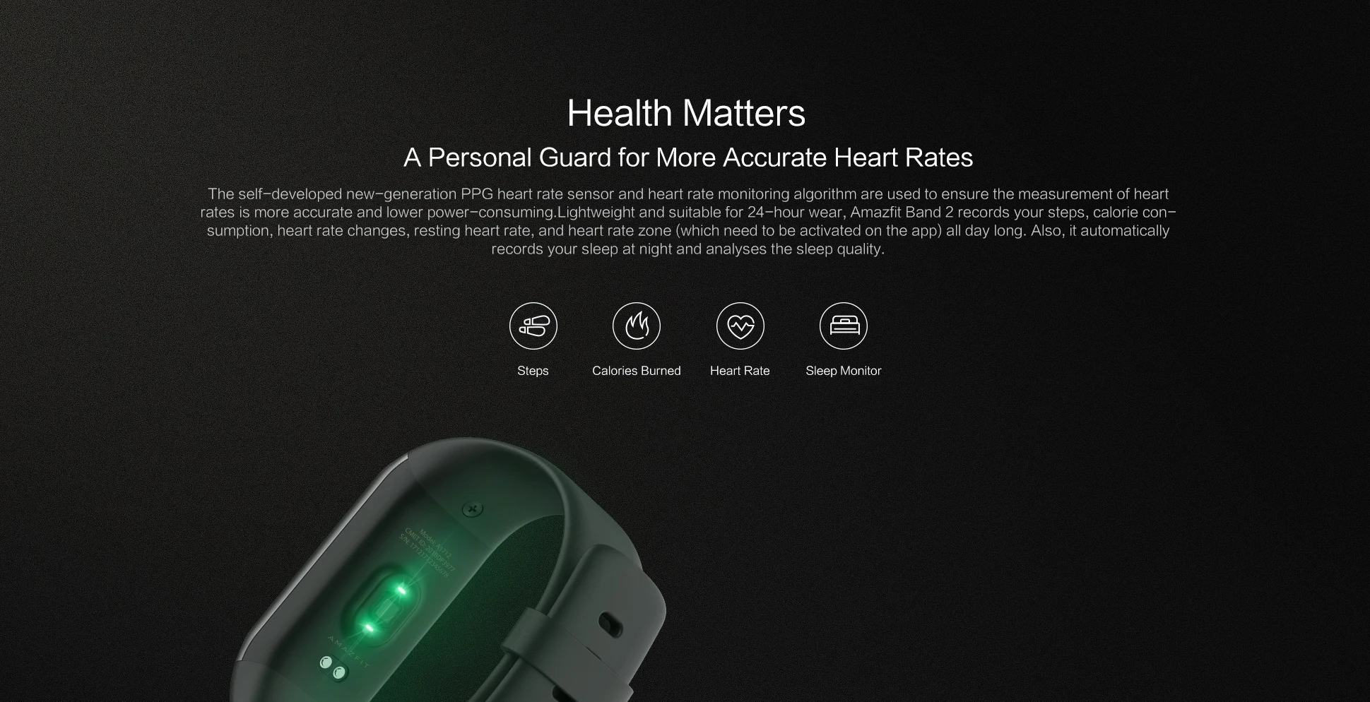 Amazfit Band 2 смарт-Браслет Водонепроницаемый 5ATM управление музыкой