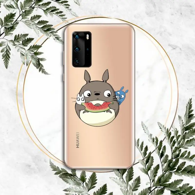 

Studio Ghibli Totoro Ponyo Spirited Away Phone Case Transparent for Huawei P honor 8 10i 20 30 40 smart 2019
