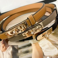 hot sale new luxury high quality women genuine leather h belts golden lock buckle dress jeans waistband belt width 1 9cm