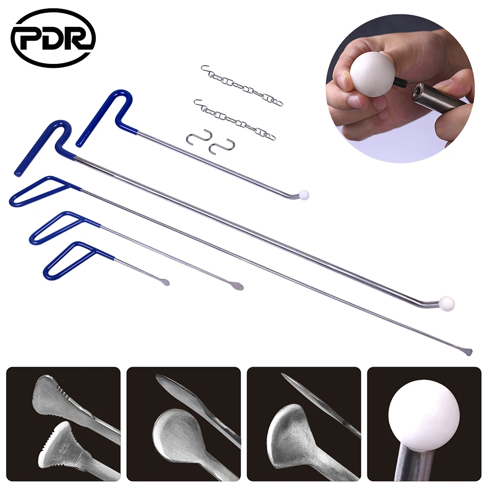 Preço Super Pdr Dent Remoção Ferramentas Slide Hammer Conjuntos De Pé-de-cabra Bomba Cunha De Borracha Martelo Cola Pistola Cola Varas Lâmpada Led