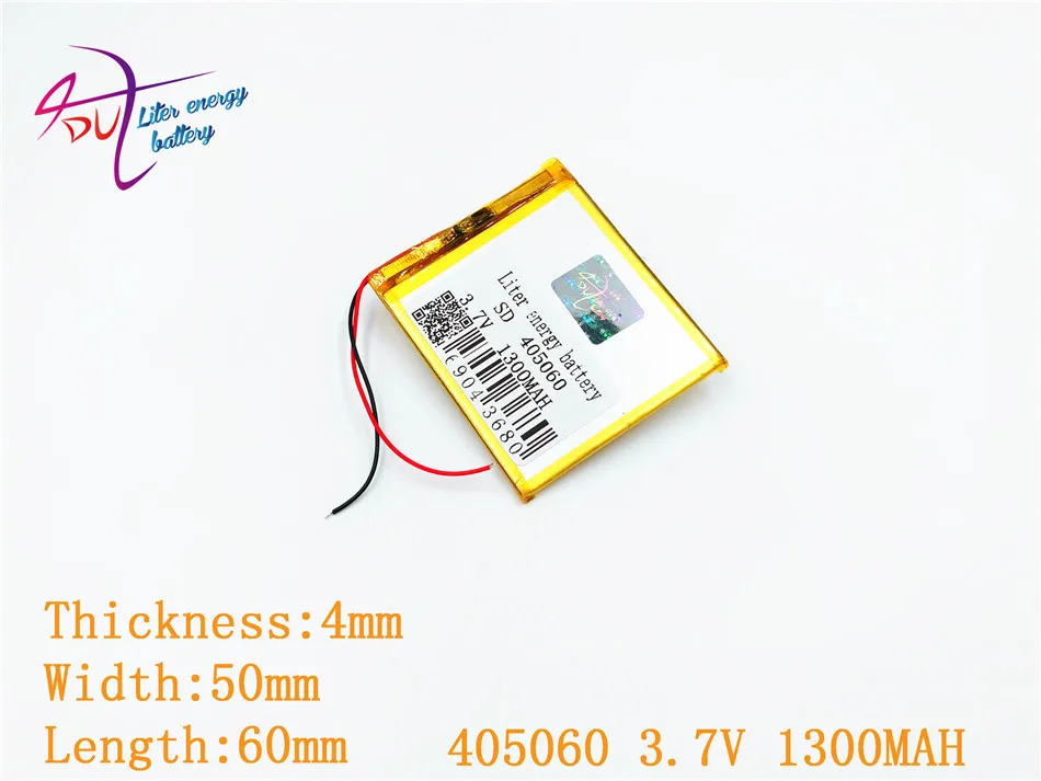 Литий полимерный аккумулятор для Mp3 MP4 MP5 GPS bluetooth 3 7 В 1300 мАч 405060 385060|Батареи MP3/MP4
