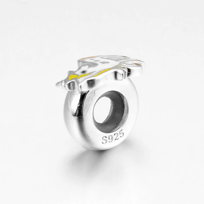 925 пробы серебряный единорог лошадь эмалевый фиксатор бусины для изготовления