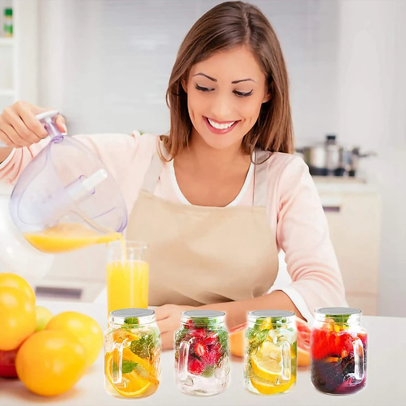 

50 Pcs Wide Mouth 86 MM Mason Jar Canning Lids, Reusable Leak Proof Split-Type Silver Lids with Silicone Seals Rings