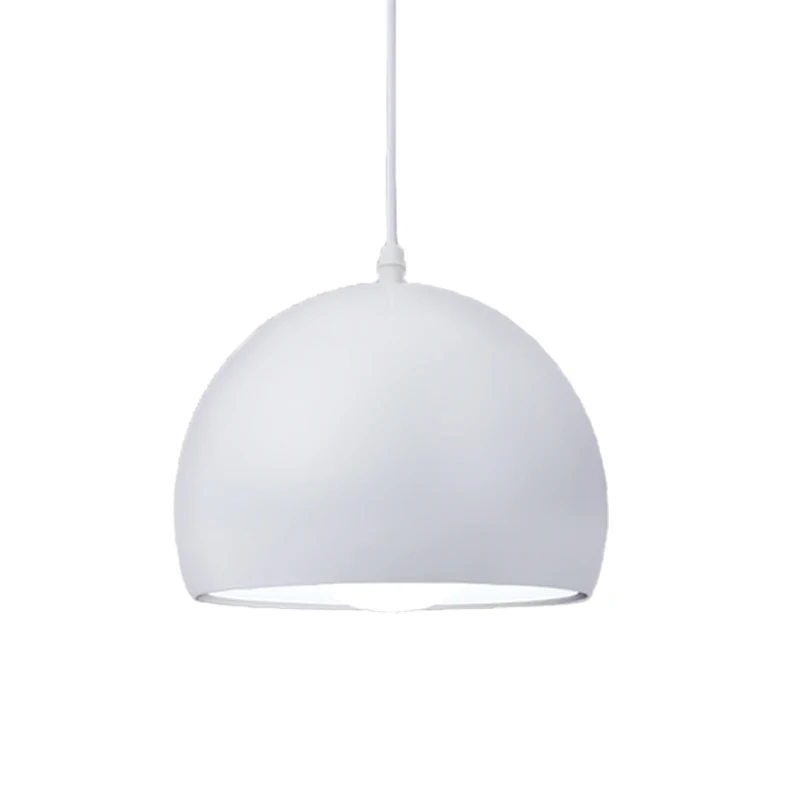 A style White Простой шар подвесные светильники 20 см 25 см черный и белый E27 подвесные лампы ресторан светильник - Цвет корпуса: A style White
