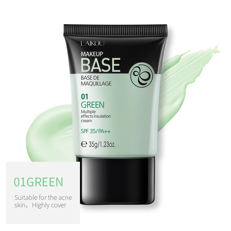 GREEN LAIKOU макияж 4 цвета основа покрытие тональный крем дефект кожи лица глаз корректор для лица водостойкий макияж - Цвет: GREEN