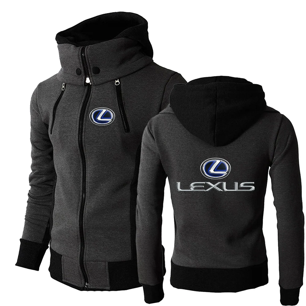 

Unisex Lexus Classic Men Print Hoodies Muscle Sportswear England Style Hooded Zipper Coat Fitness Pocket Male Wild Sweatshirt