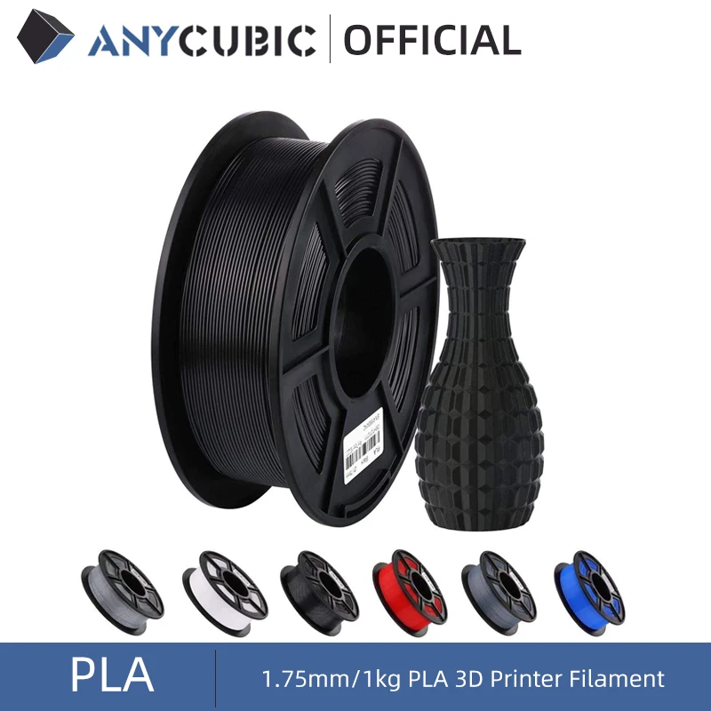 Opcional dos Materiais de Consumo de Borracha das Cores Plástico do Filamento 6 para a Impressão 1.75mm do Pla de Anycúbico para a Impressora Material Rolo 3d 1kg –