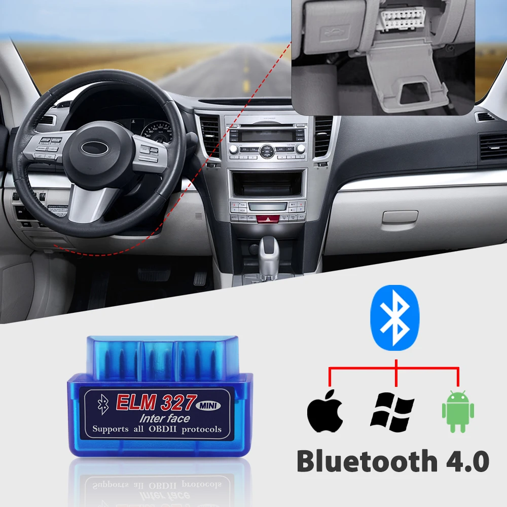 Bluetooth-сканер ELM327 V2.1 для IPhone с синим драйвером диагностический сканер OBD2 |