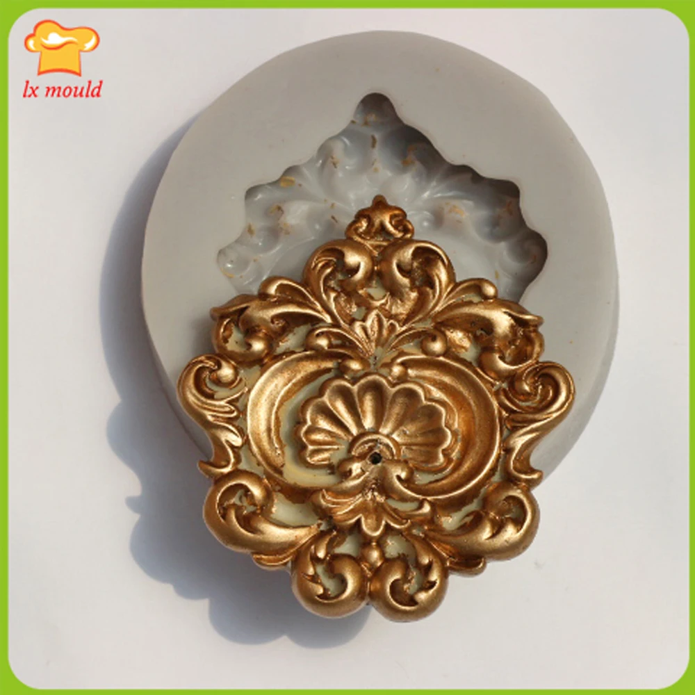 Ретро Fondant (сахарная) Текстура силиконовый инструмент разных цветов большой