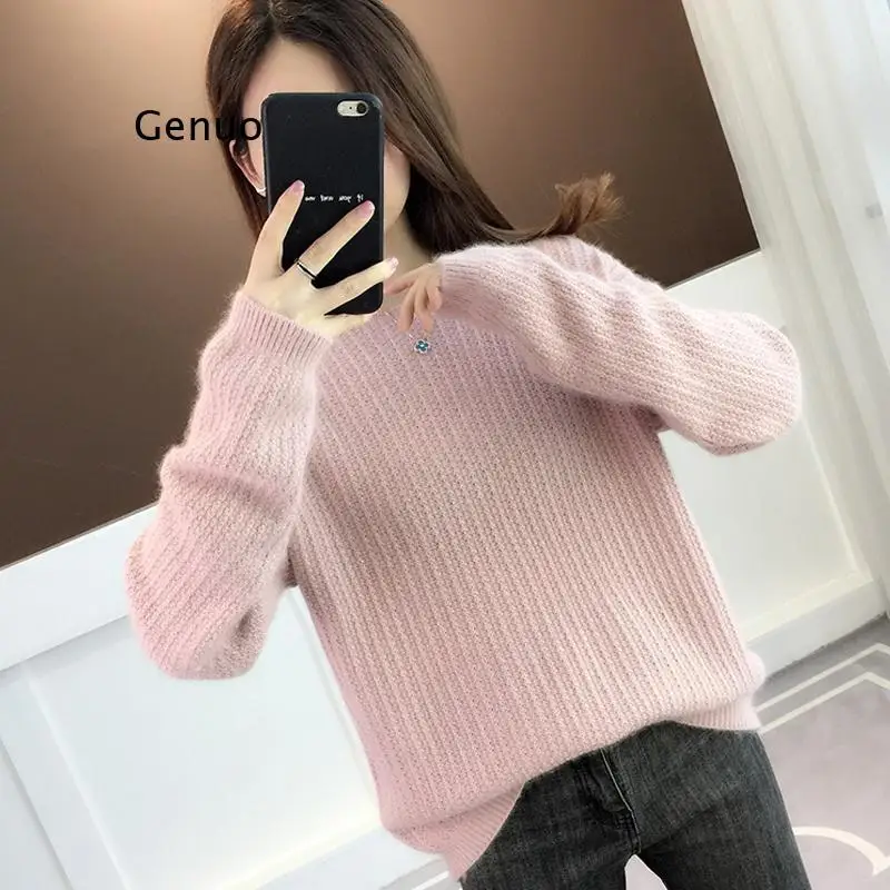 

Oversized Women Pullover Sweater Loose Knitted Woman Sweaters Oversized Women's Jumper