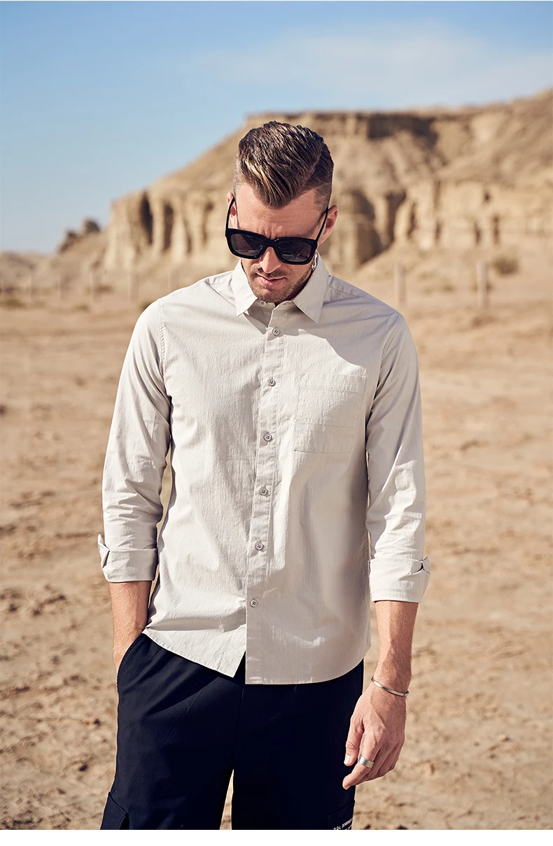 Enjeolon, Осень-зима, мужские повседневные рубашки, Camisa Masculina, длинный рукав, отложной воротник, рубашка, модная одежда, CX2541-1