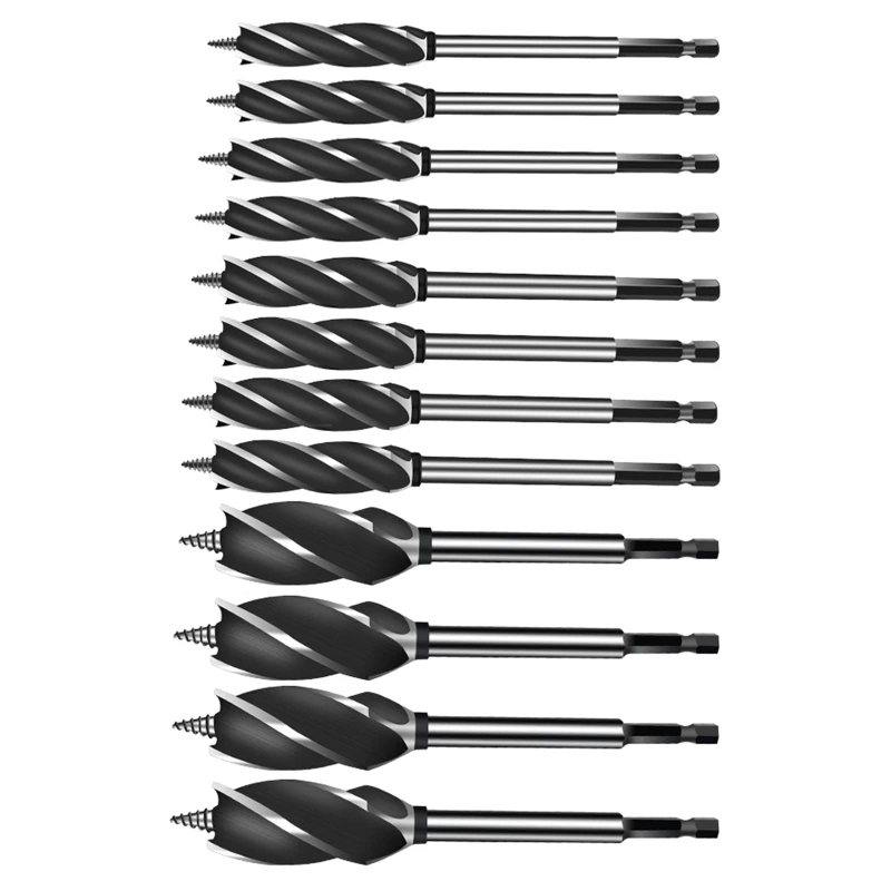 

T21D Four-slot Hexagonal Long Shank Auger Drill Woodworking Support Fast Cut Auger